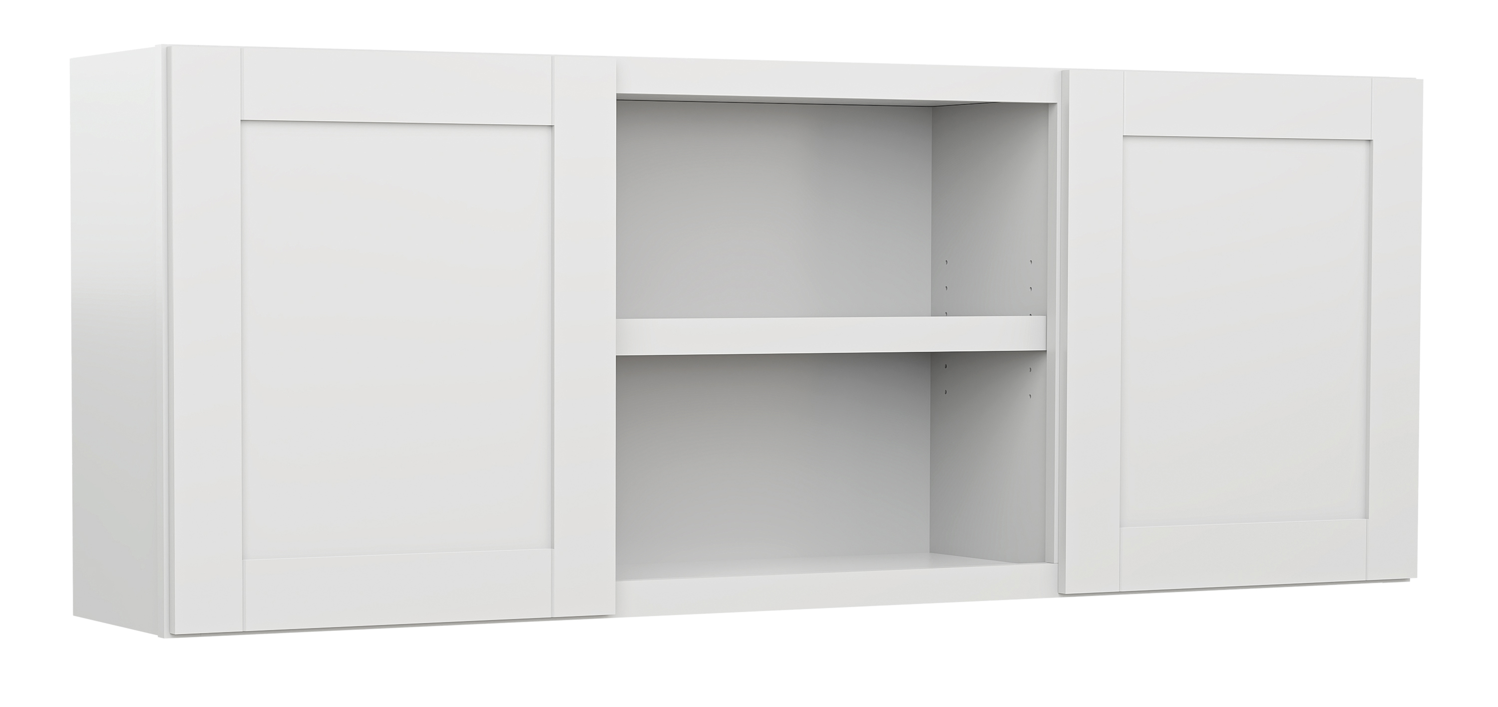 ONESTOCK White Shaker Wall Cabinets – RTA, Soft Close, Adjustable Shelves, Kitchen/Laundry, 36x30x40